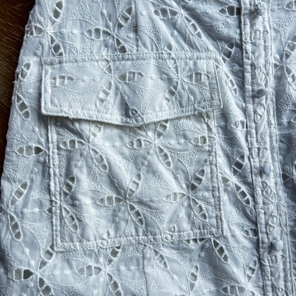 kenzie Cotton Eyelet Long-Sleeve Shirtdress - Picture 12 of 13